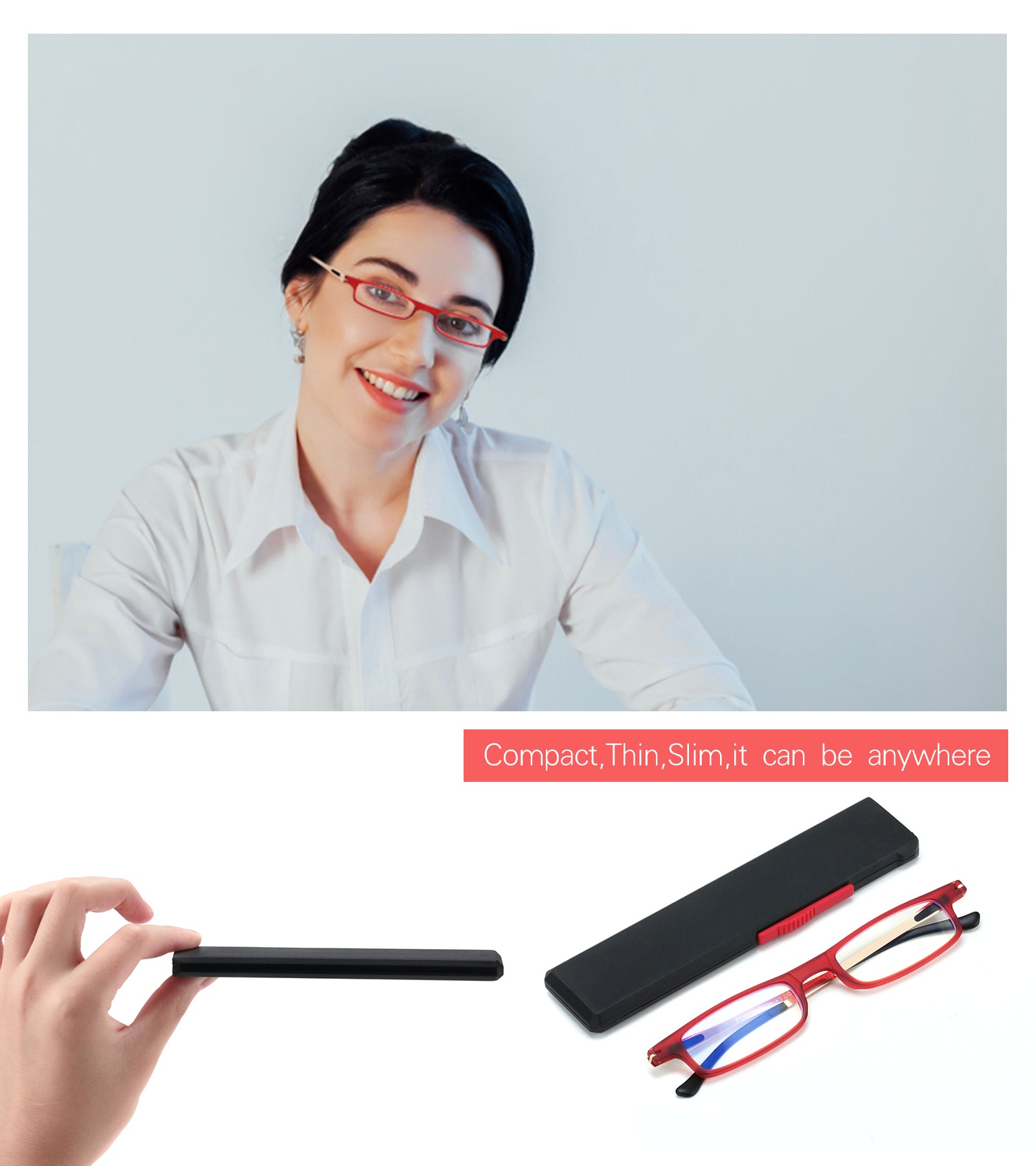 Alexander Folding Reader anti-blue compact red glasses skyoak 5309