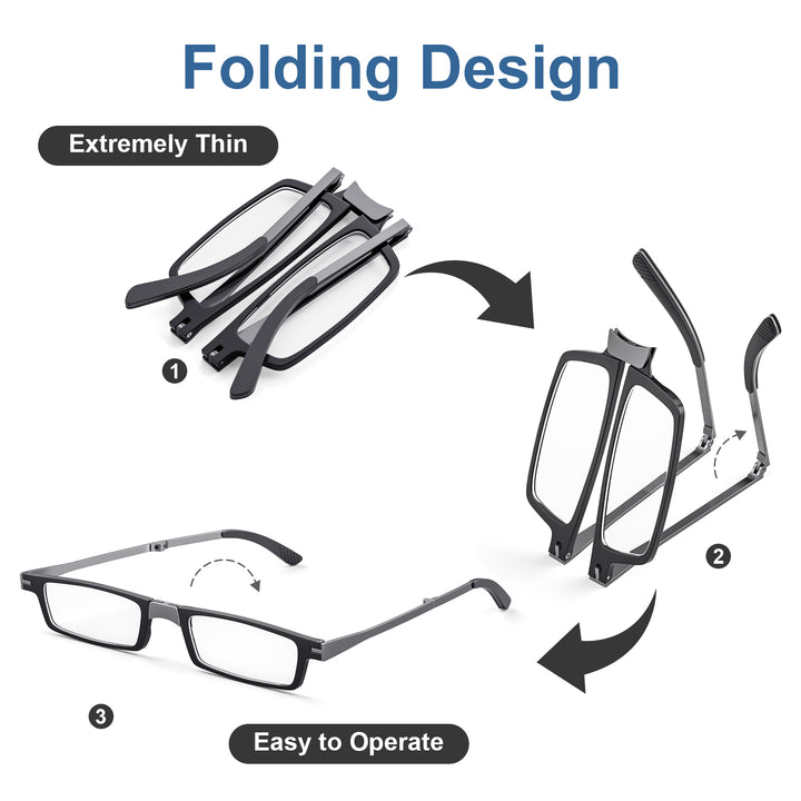 Folding reading glasses 2409