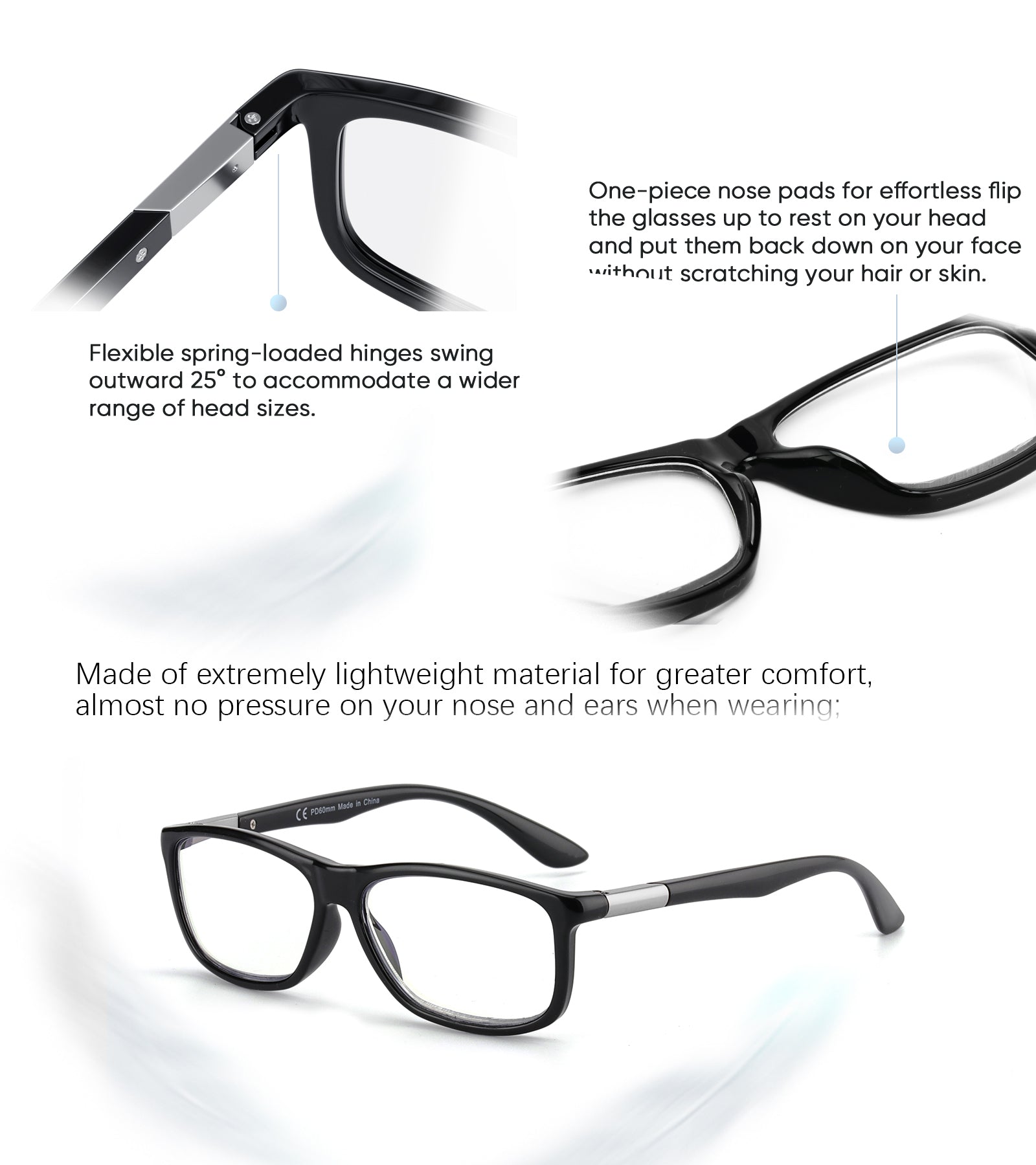 Men's Premium Readers Set: 2 Durable TR90 Frames with Anti-Glare Coating
2408
