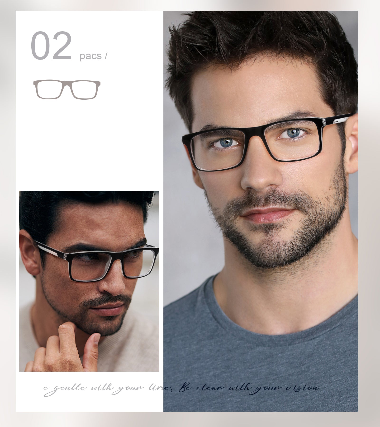 Multifocus Progressive Reading Glasses black 2 pack Trifocal Readers Comfort Eyeglasses spring hinges 2304