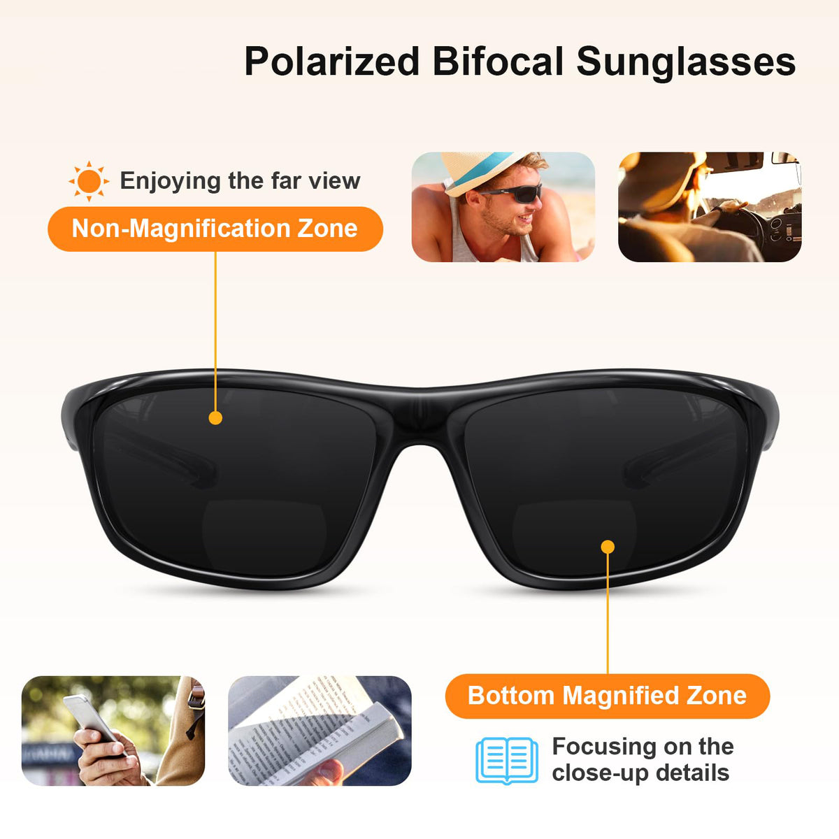 Addison Polarized Bifocal Reading Sunglasses
