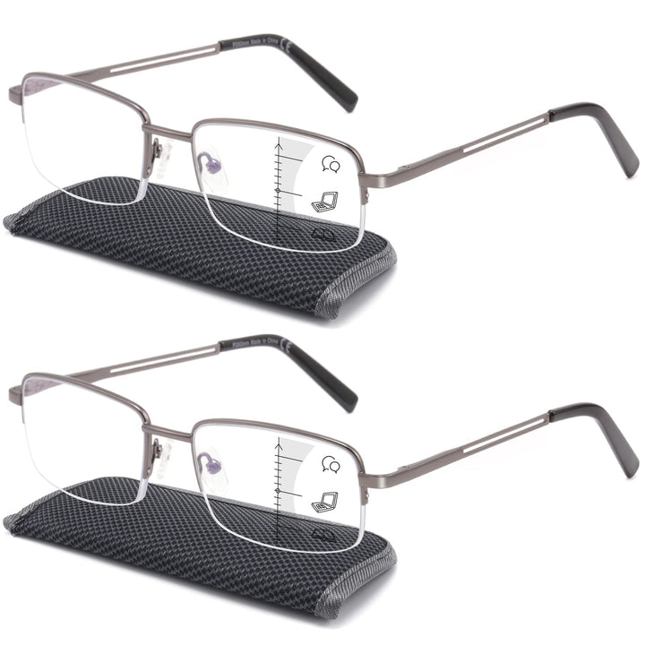 Premium 2-Pack Progressive Reading Glasses for Men 5207
