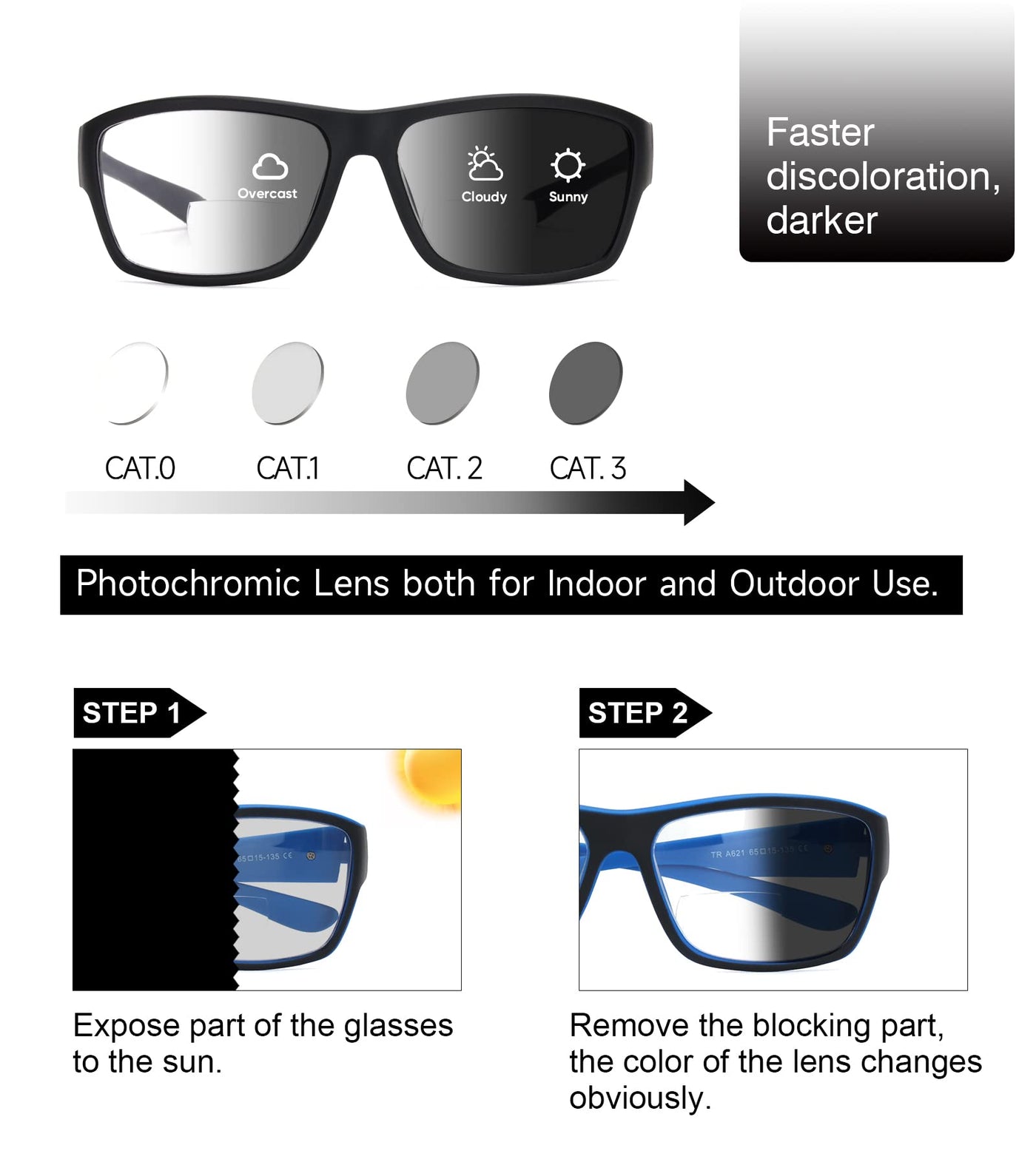 Sam Photochromic Bifocal Reader