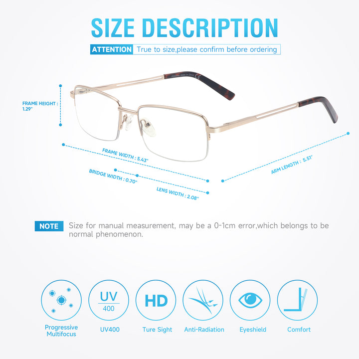 Stylish Men's Reading Glasses 5207