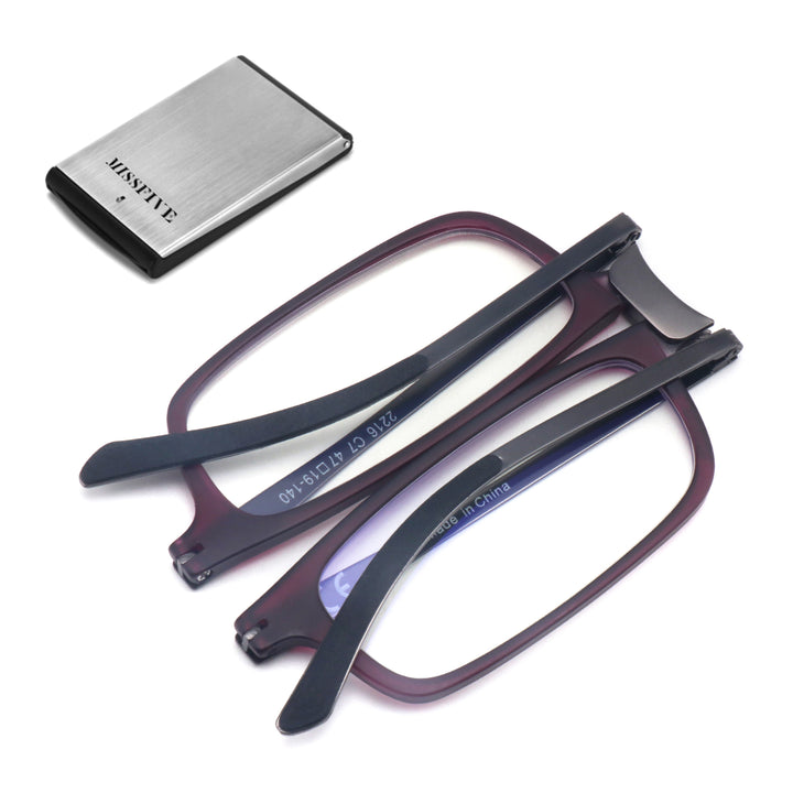 Unisex Foldable Reading Glasses purple 2216