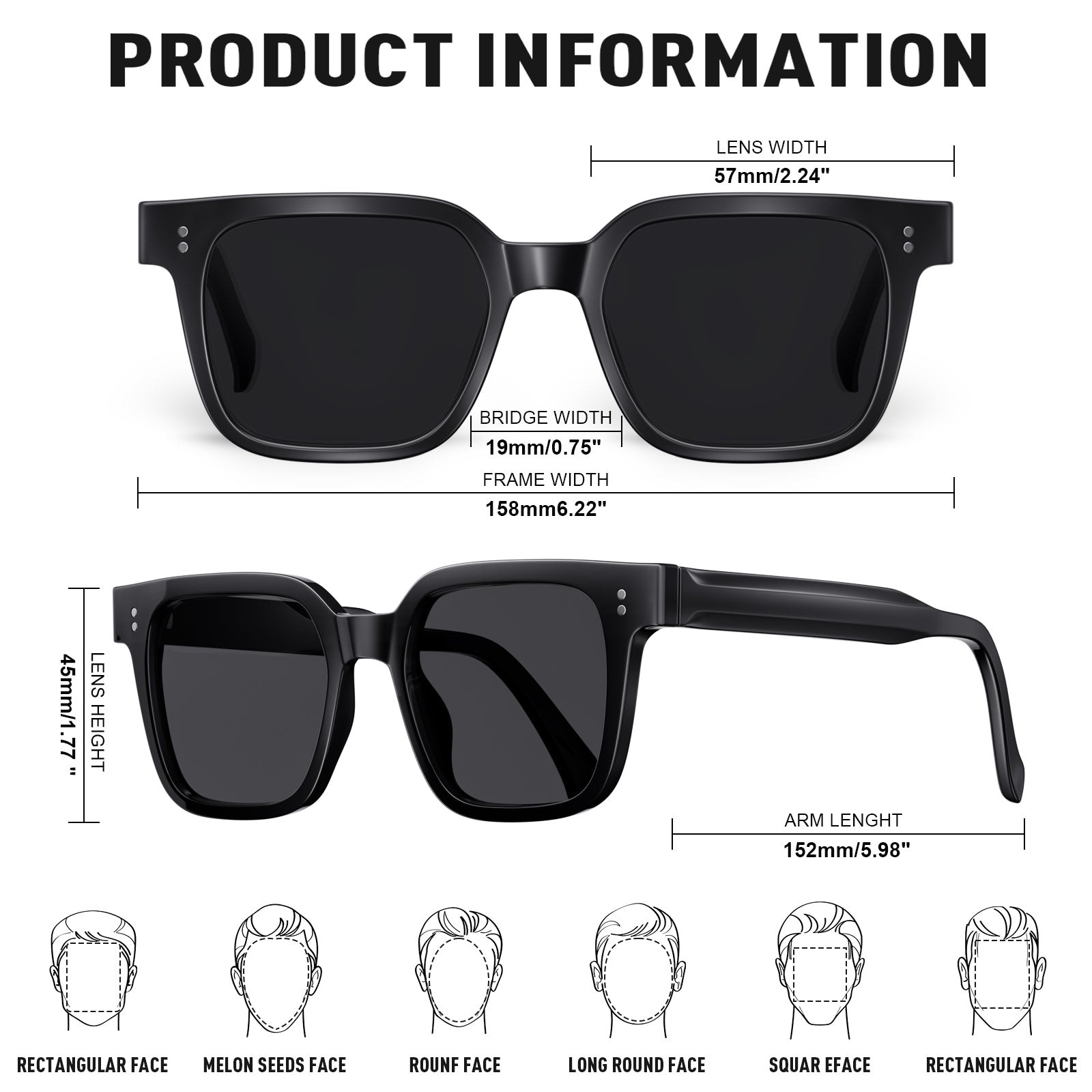 Unisex XXL Polarized Sun Glasses 2407