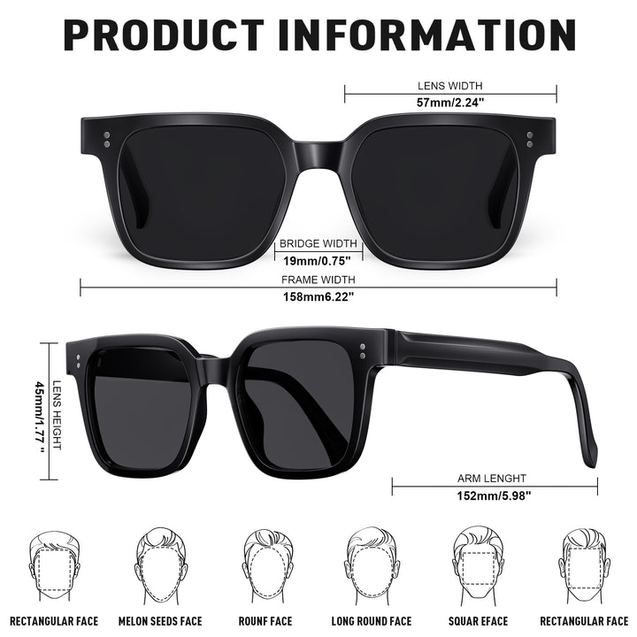 Unisex XXL Polarized Sun Glasses 2407