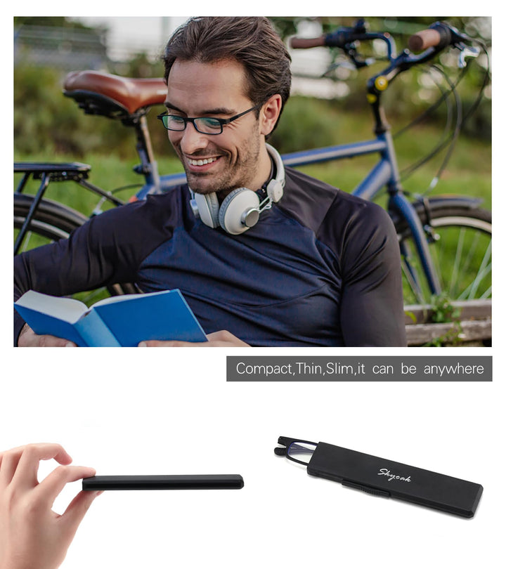 folding reader blue light blocking 2 pack black skyoak