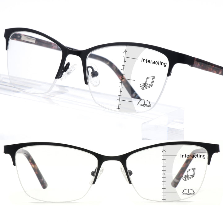 progressive reading glasses for women interacting black 5203
