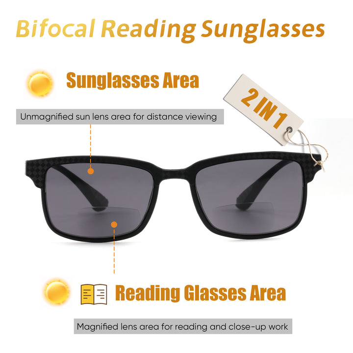 Atlanta Bifocal Reading Sunglasses bifocal readers for computer driving outdoor distance near range skyoak B2014