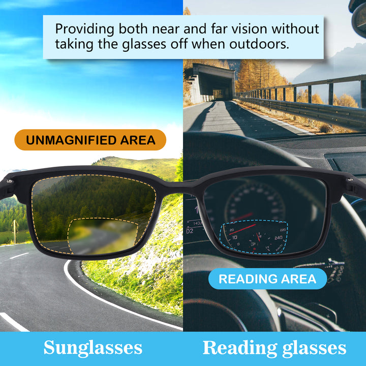 Atlanta Bifocal Reading Sunglasses bifocal readers for computer phone  driving travelling outdoor skyoak B2014