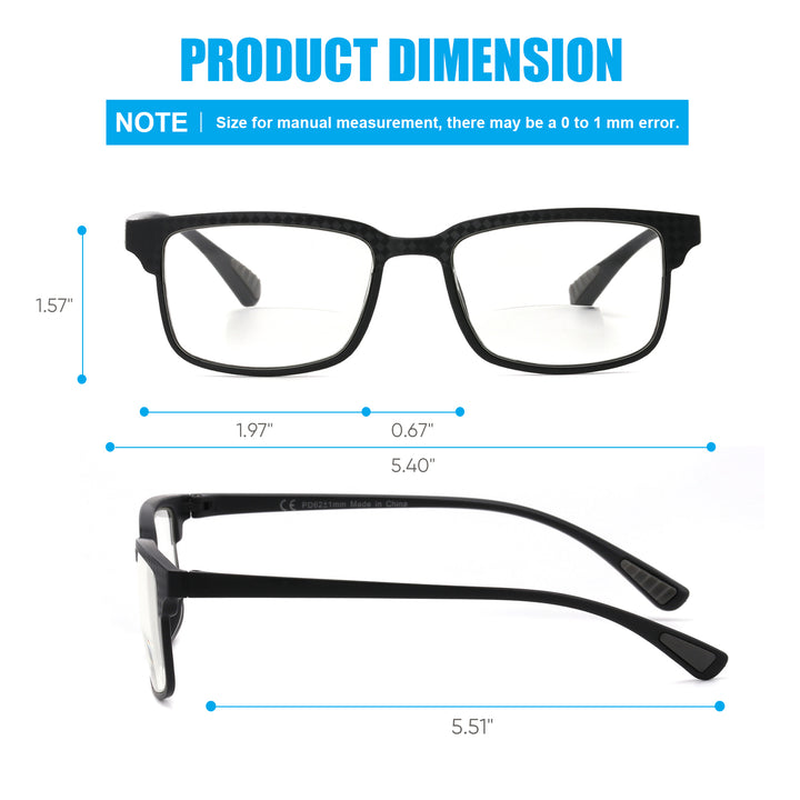 Liverpool Bifocal Reader super light 2 pack blue light filter distance computer for knitting driving walking writing B2014