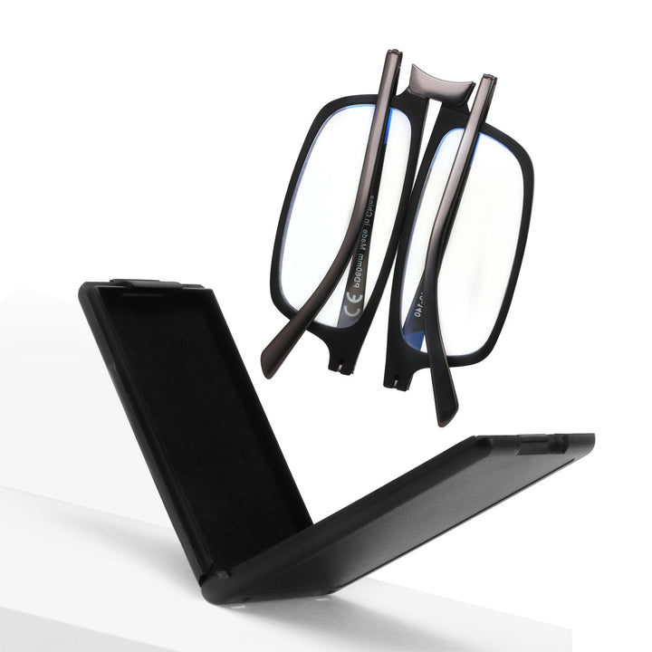 folding reading glasses black for men 2204