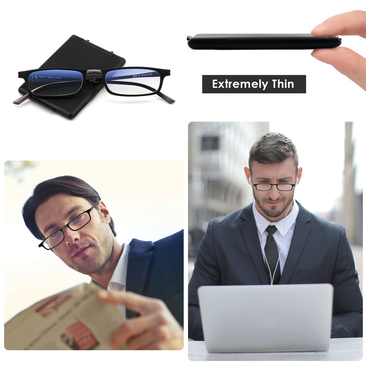 folding reading glasses black for men 2204 02