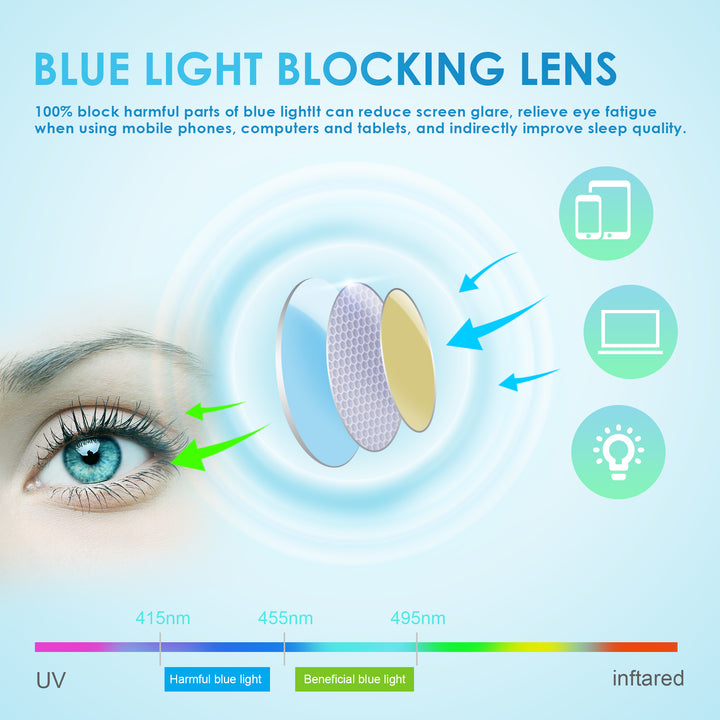 folding reading glasses black for men blue light blocking 2204