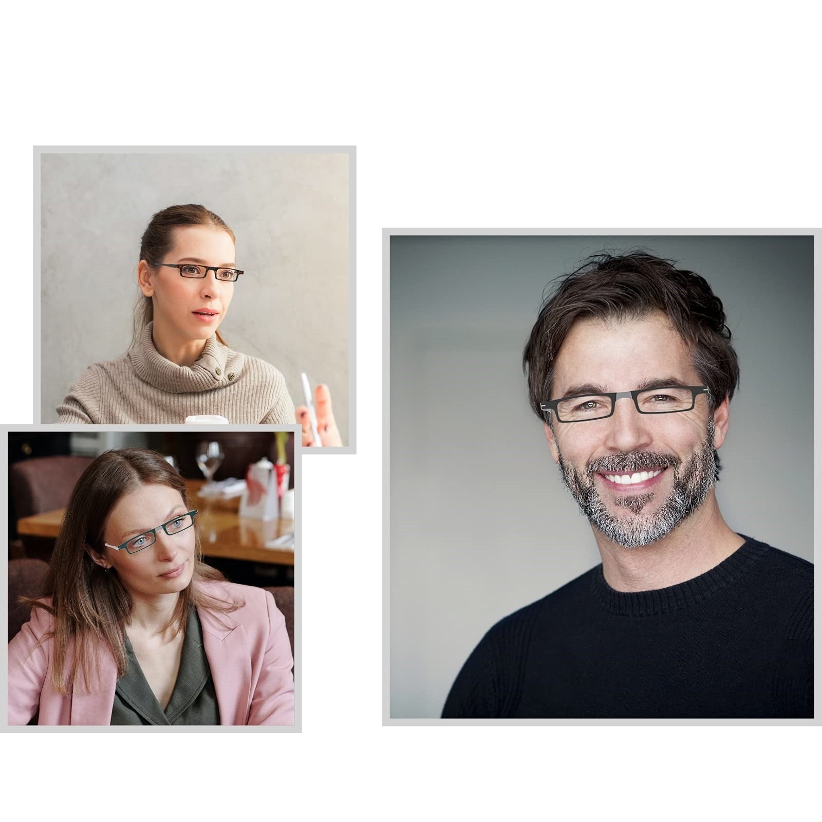 folding reading glasses for men women thin compact 2104