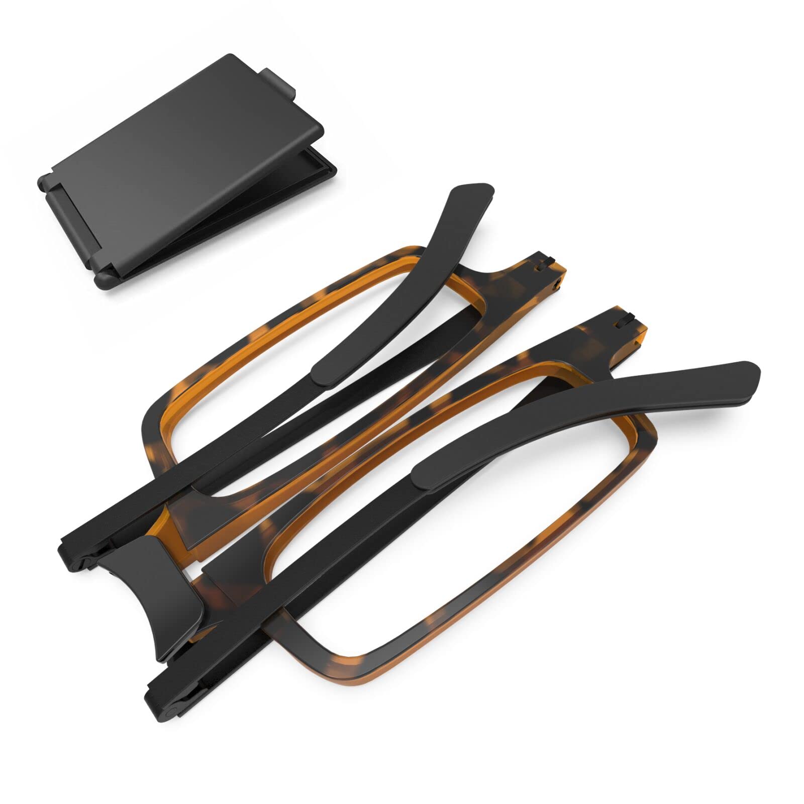 folding reading glasses for men women thin compact comfortable Tortoise 2104