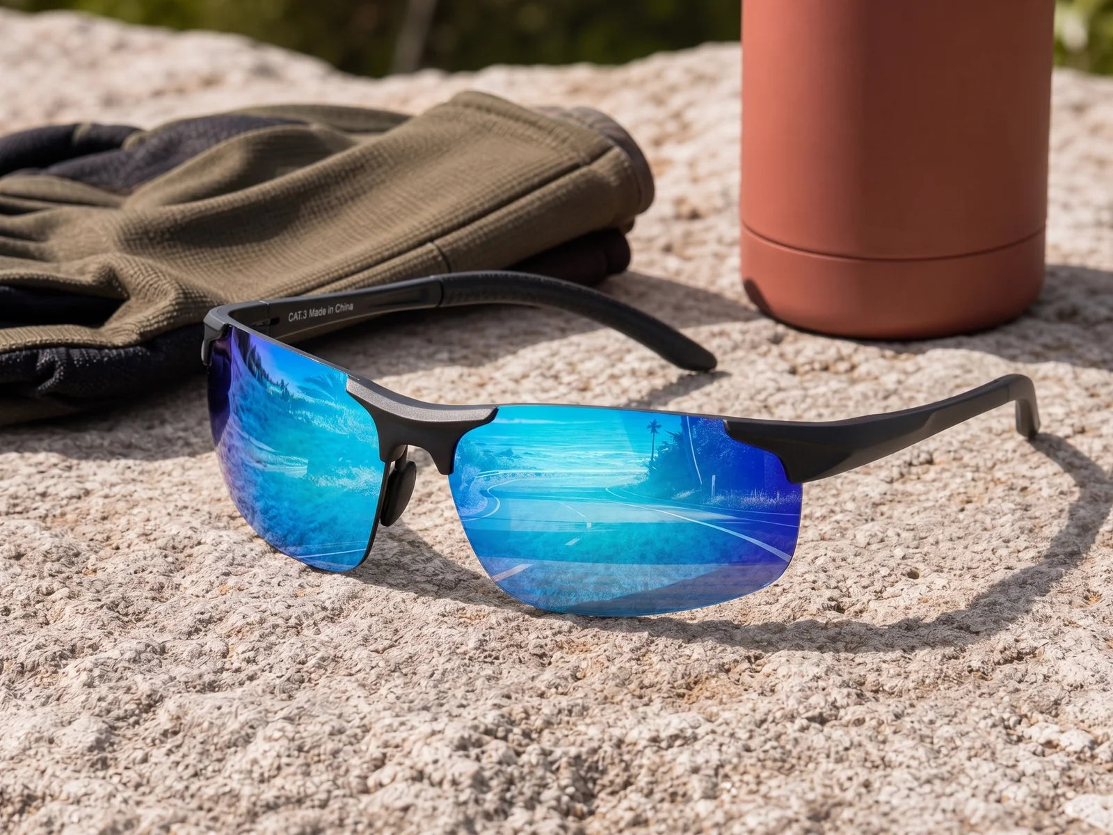 SKYOAK bifocal sport sunglasses in bright outdoor light